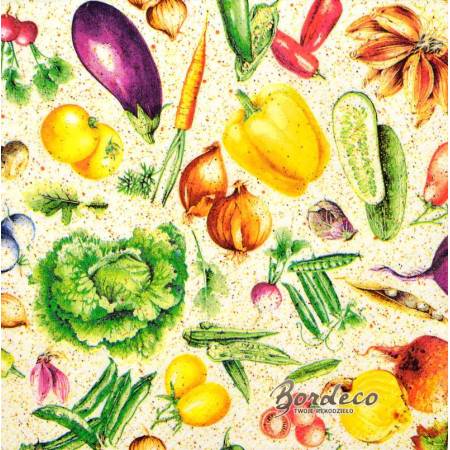 Serwetka decoupage firmy AMBIENTE warzywa 33x33cm